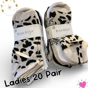 - 🌸20 Pair Ladies Low Cut Socks Assorted